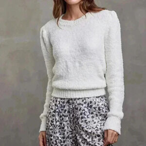 Sundays Elijah Sweater White Teddy Soft Medium